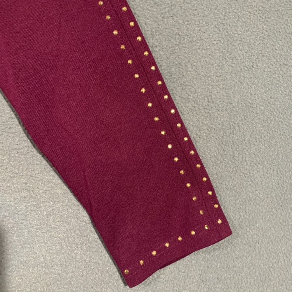 Venus Womens Burgundy Studded Sheath Dress Gold Zipper 3/4 Sleeve Size‎ Medium - Picture 7 of 10